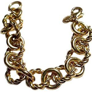 J.Crew Gold-Tone Chain Link Bracelet 8 inch Statement Jewelry Designer